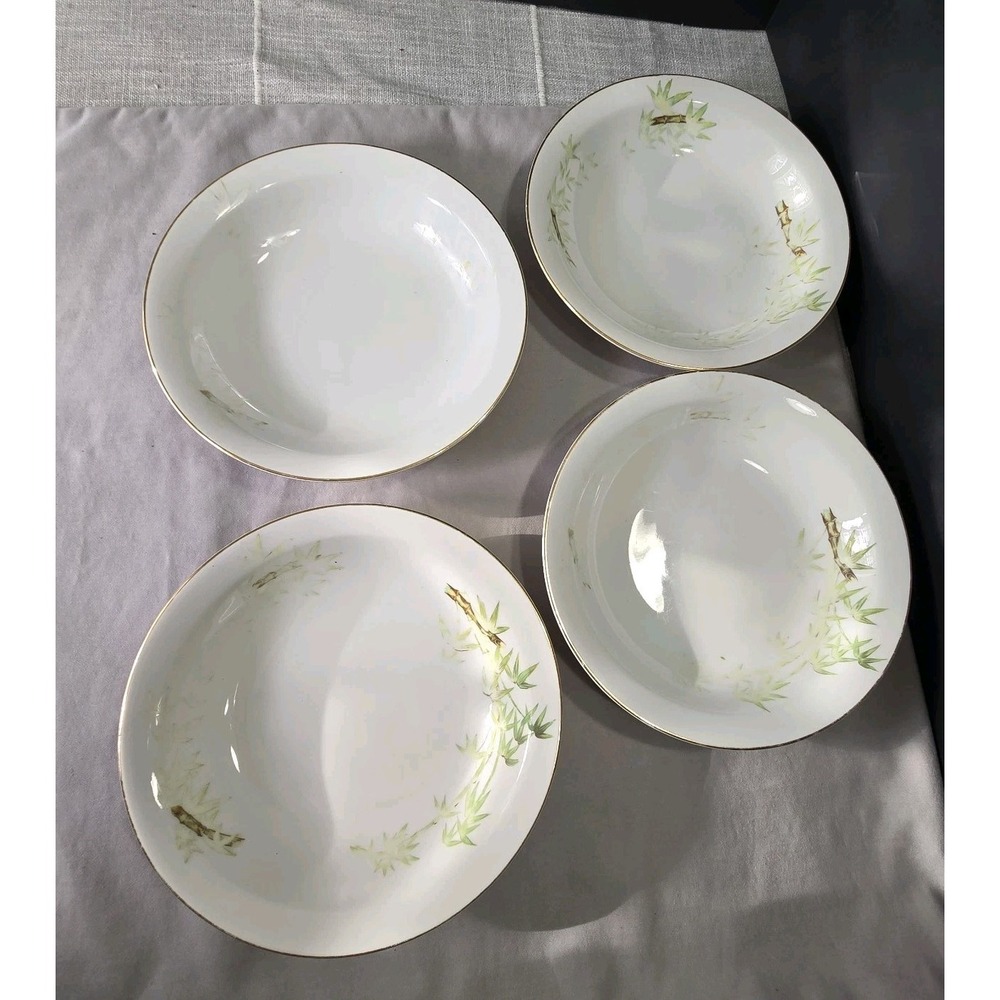 HIRA  Fine China Tah-Kay Pattern Soup/Salad Bowls Set Of 4